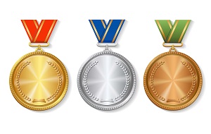 medale na bialym tle
